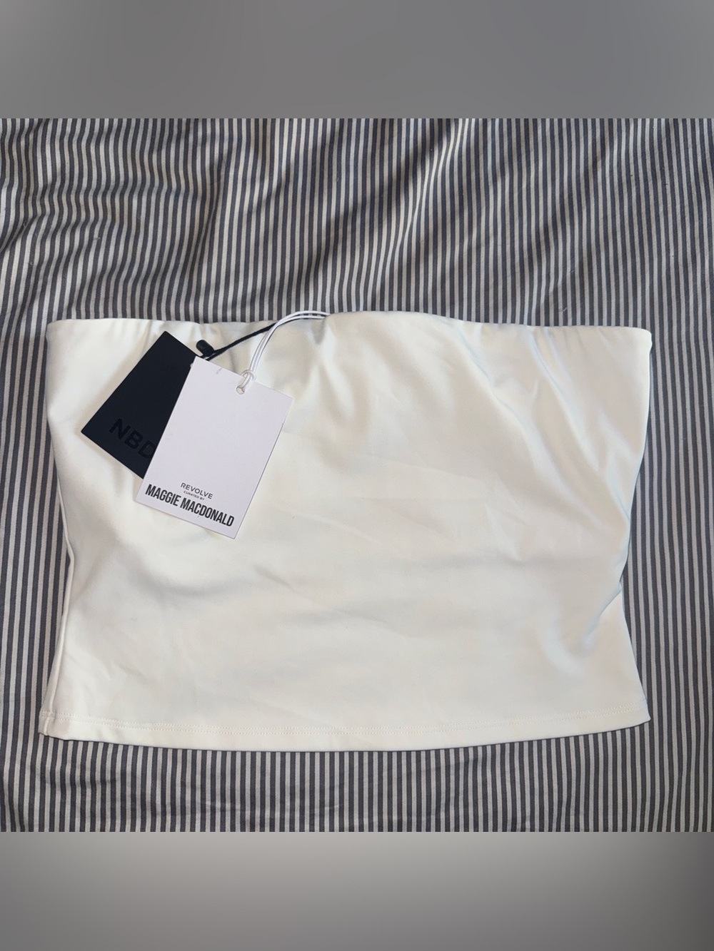 Revolve Maggie Macdonald White Strapless Tube Top with Tags